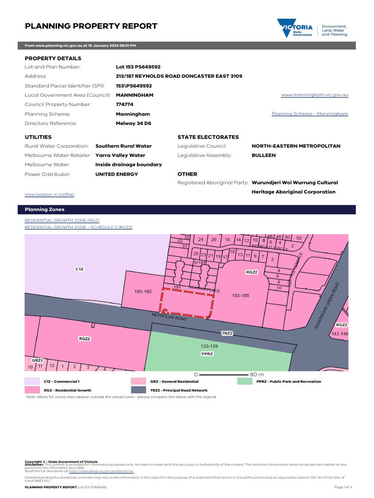 Vicplan Planning Property Report | PDF | Building Code