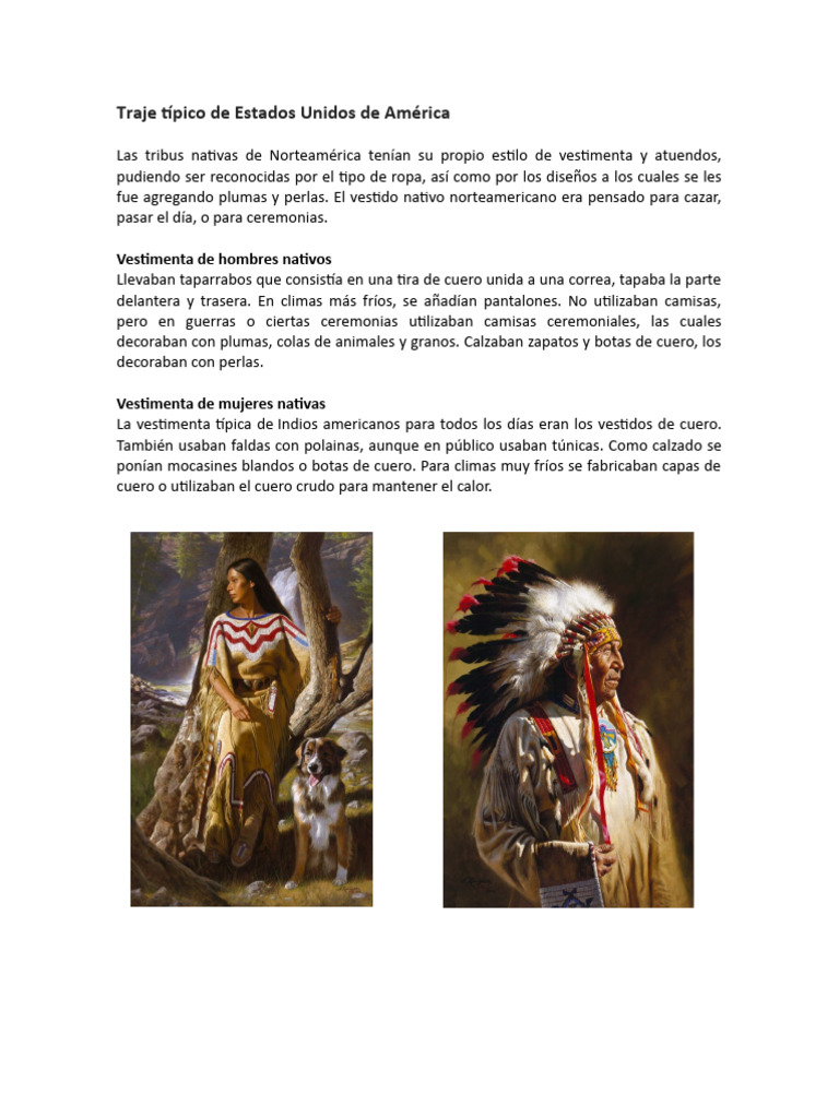 Vestimenta Típica de EE. UU. | PDF | Viajes y turismo | Historia