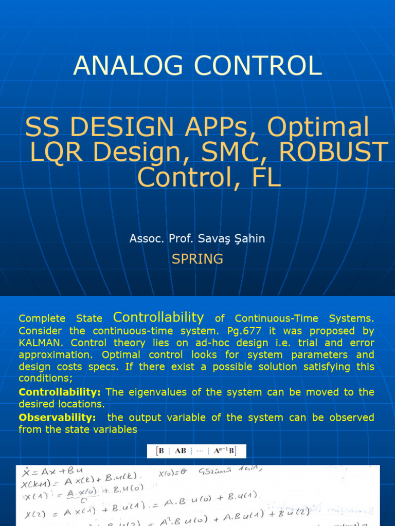 Optimal Control in Continuous-Time Systems | PDF | Science ...