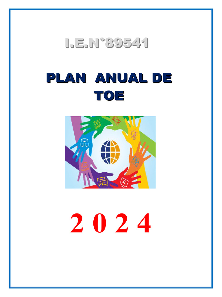 34) Plan de Toe-Institucional-I.e 89541 - 2024 | PDF | Enseñando ...
