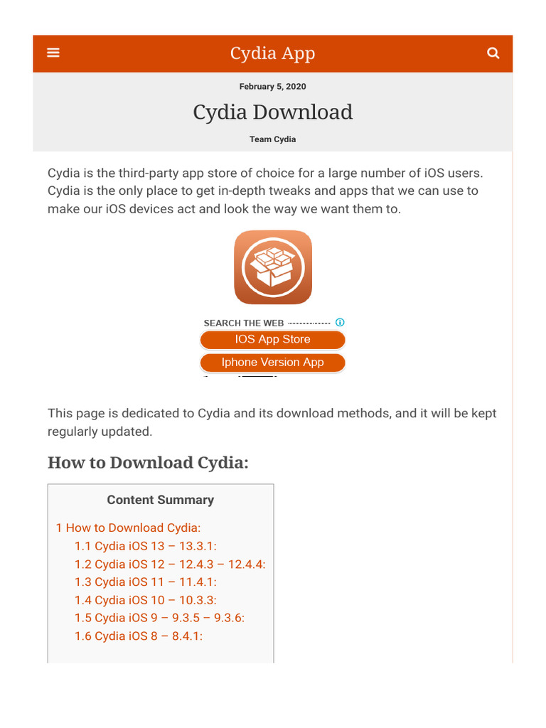 Download Cydia: iOS Jailbreak Guide | PDF | Ios | I Phone