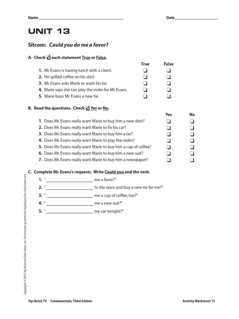 UNIT 13 Video Worksheets | PDF