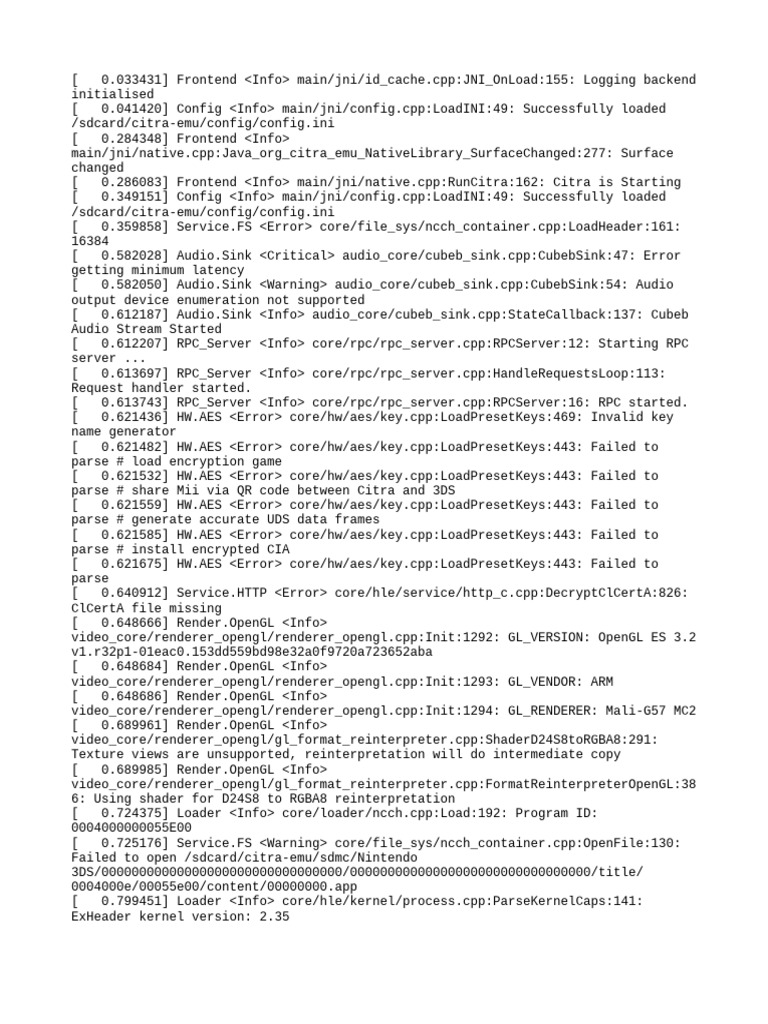 Citra Log | PDF | Rendering (Computer Graphics) | Computing