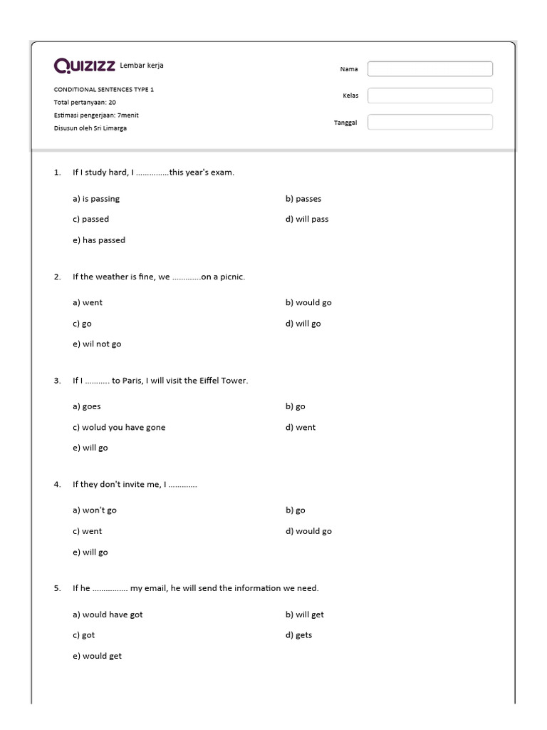Uas genap smk kelas xi conditional 1 20 1 pdf
