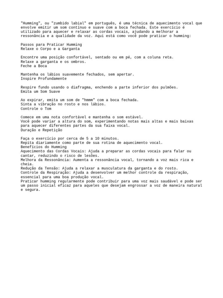 O Que É Humming | PDF