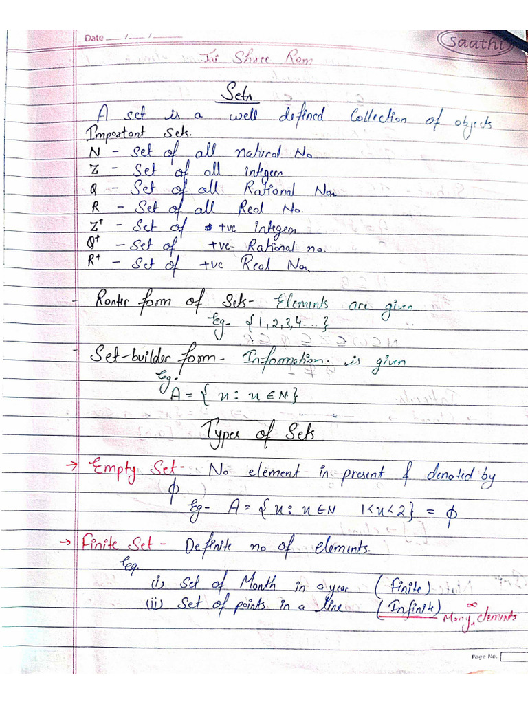 Maths Notes | PDF