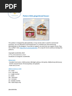 Pattern Little Gingerbread House