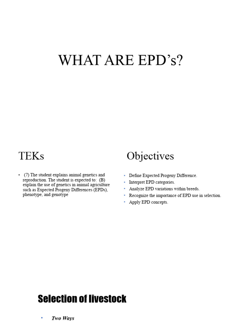 Understanding EPDs in Cattle Selection | PDF | Cattle | Livestock
