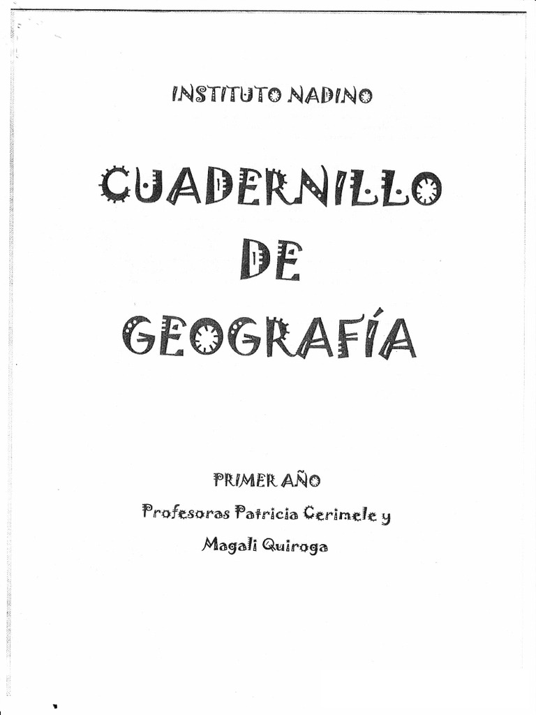 GEOGRAFIA - Cuadernillo 2024 | PDF
