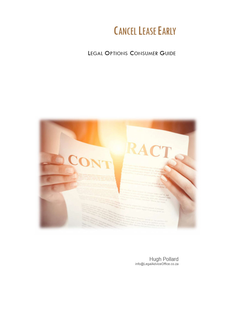 Cancel Lease Early Consumer Guide | PDF | Lease | Landlord