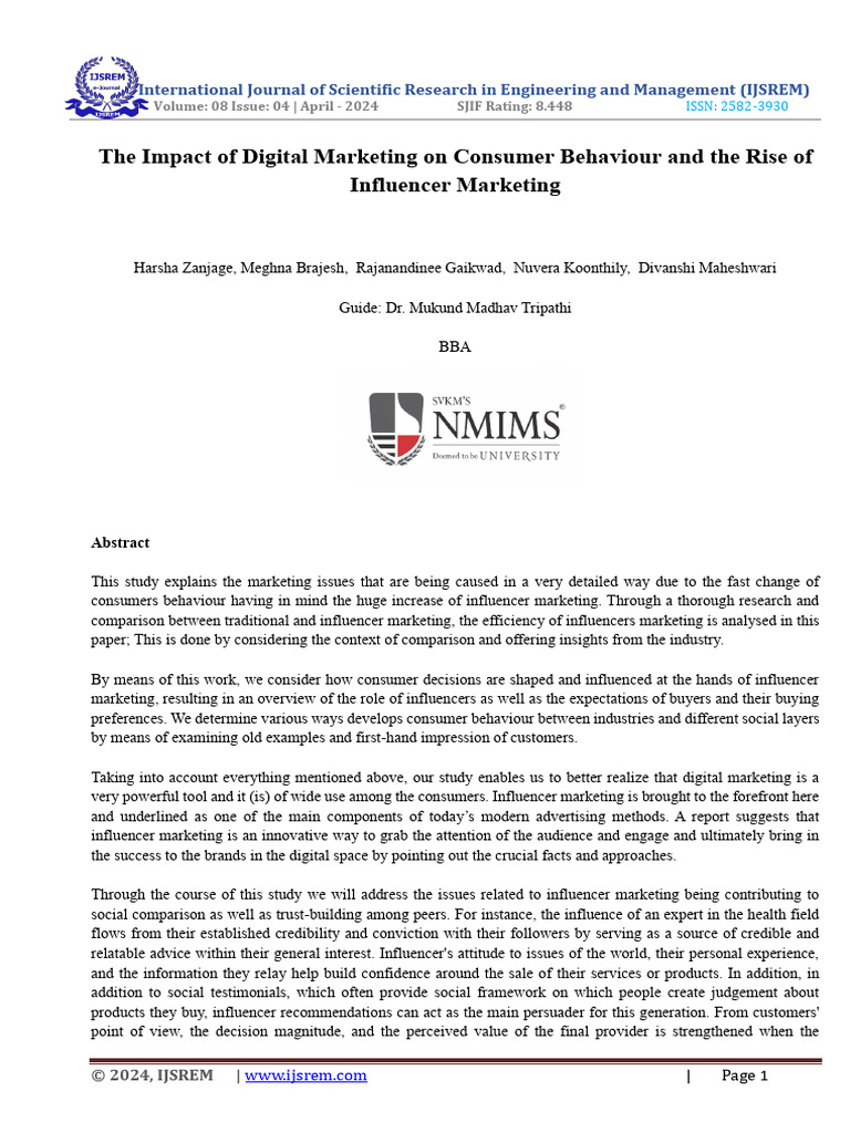 The Impact of Digital Marketing On Consumer Behaviour and The Rise of ...
