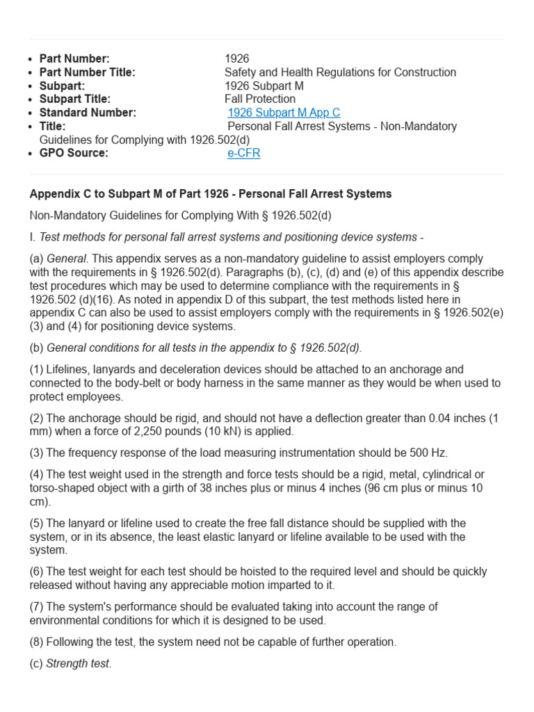 Fall Protection Guidelines for Construction | PDF | Technology ...