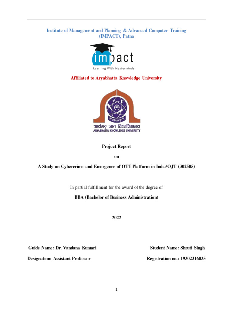 Internship Project Report | PDF | Cybercrime | Computer Security