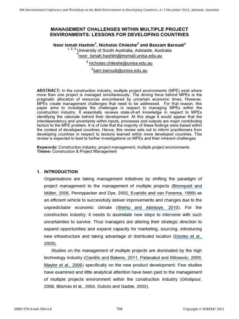 Management Challenges Within Multiple PR | PDF | Project Management ...