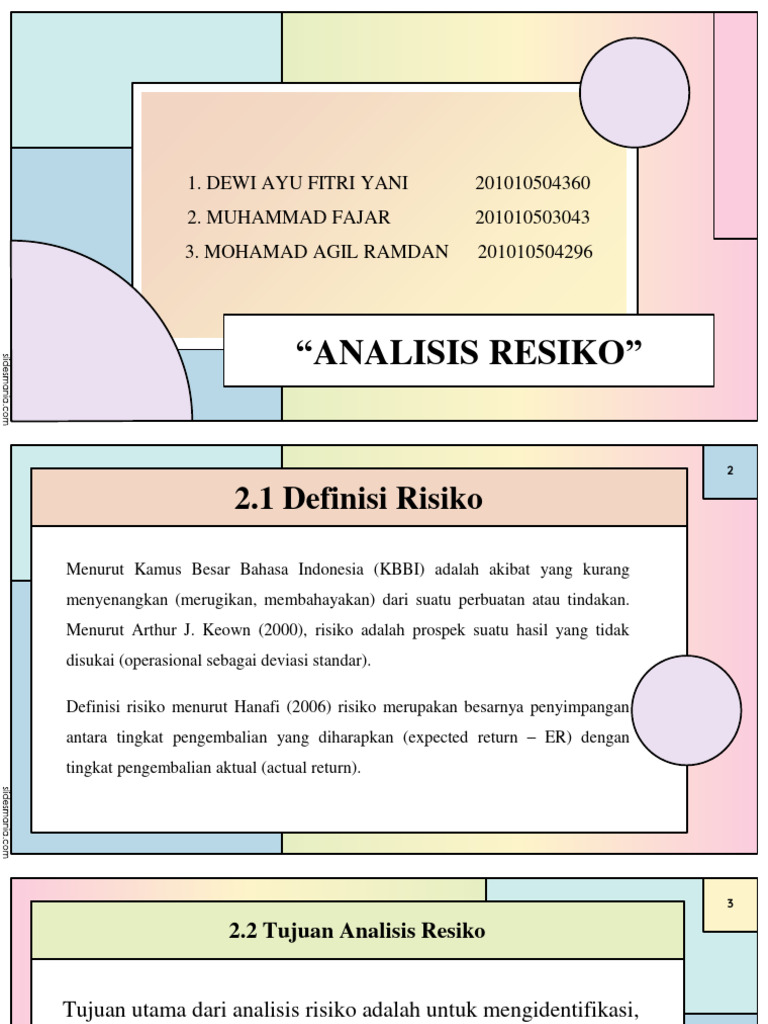 Analisis Risiko dalam Manajemen Risiko | PDF | Karier & Perkembangan ...