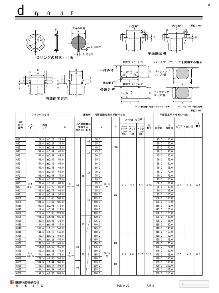 O_Ring (JIS B 2401 G) PDF