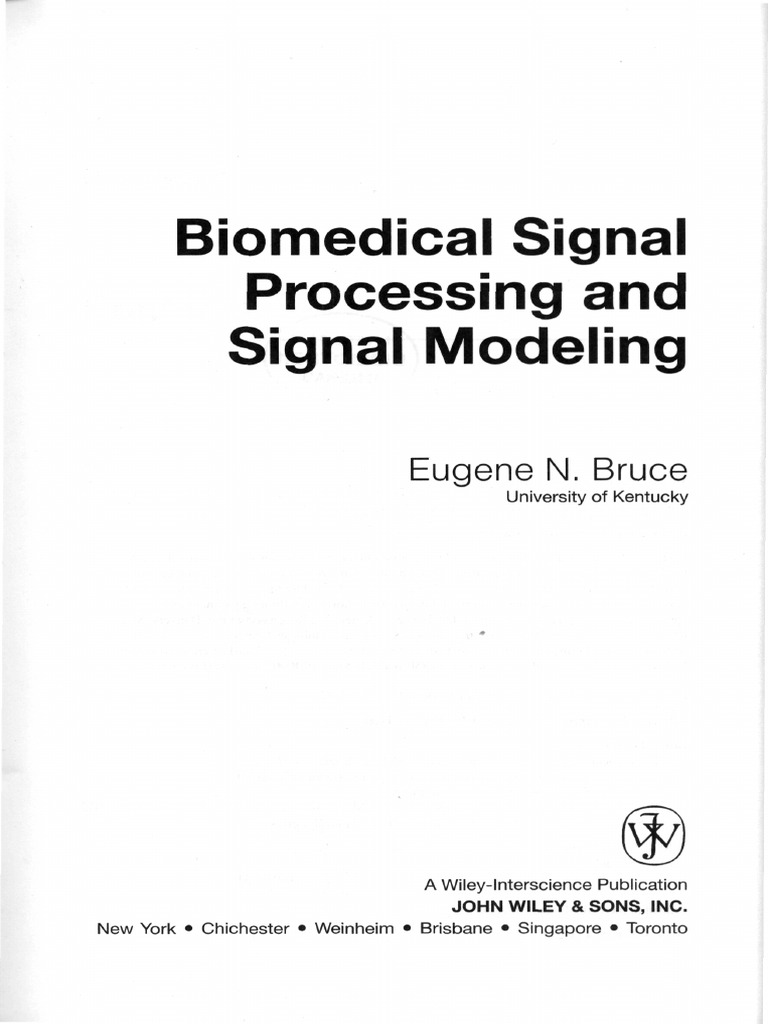 Biomedical Signal Processing Modelling Pdf Fourier Transform