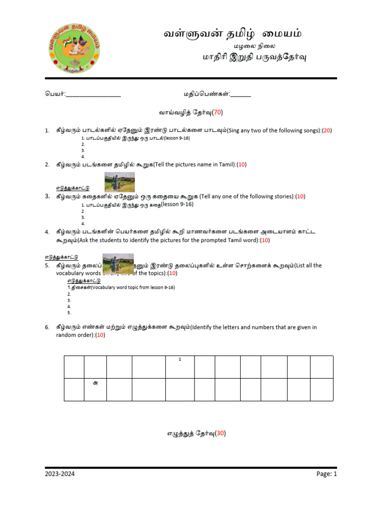Model Question Paper | PDF