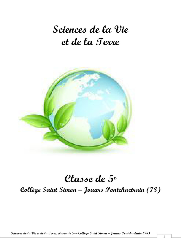 SVT 5e : Terre, environnement et corps humain | PDF | Récif corallien ...