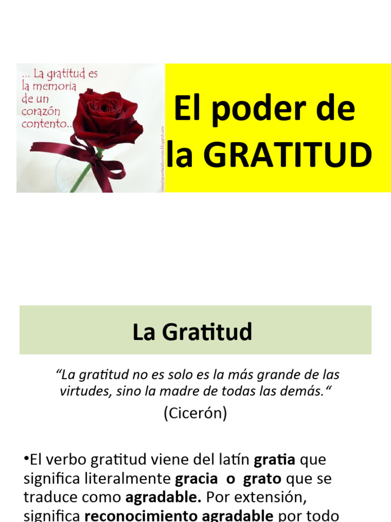 El Poder de La GRATITUD | PDF | Gratitud | Las emociones