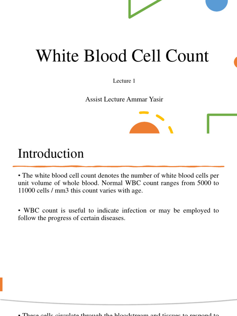White Blood Cell Count | PDF | White Blood Cell | Blood Cell