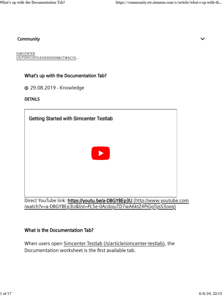 Understanding Simcenter Documentation Tab | PDF | Documentation ...