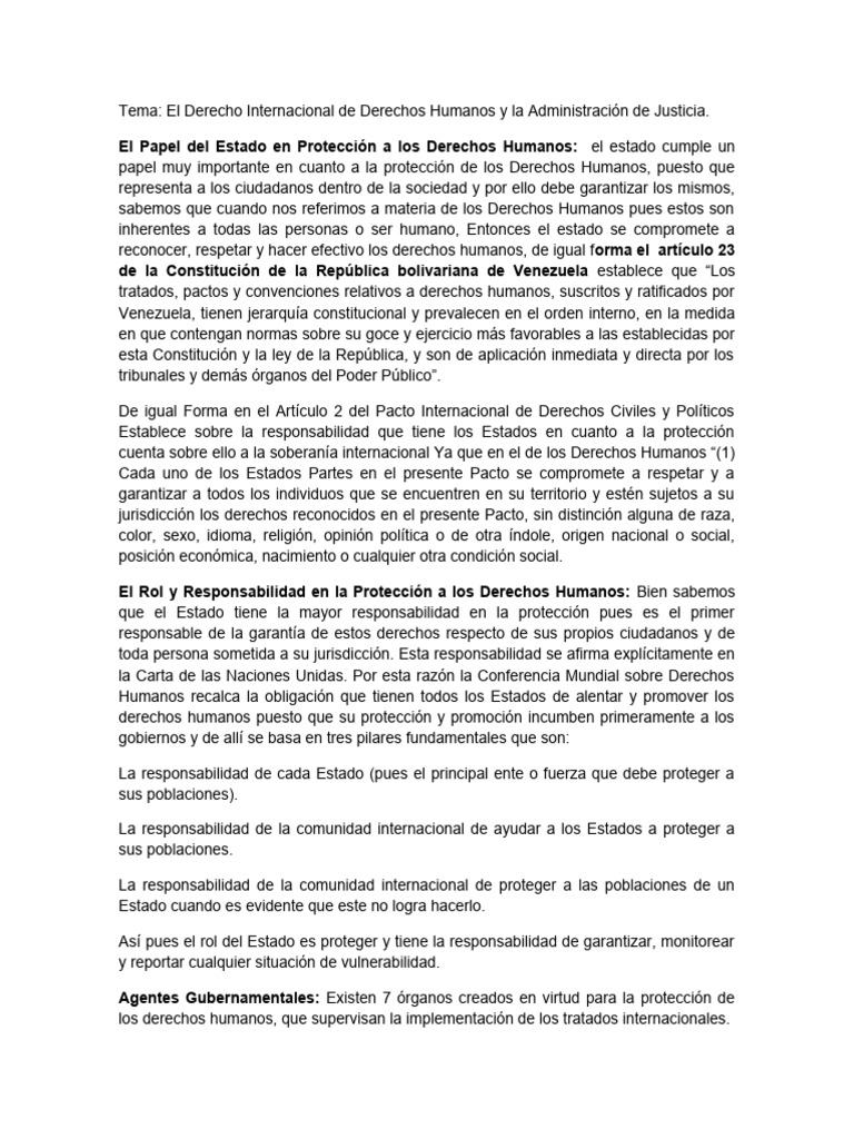 Protección de Derechos Humanos y Justicia | PDF | Convenio europeo de ...