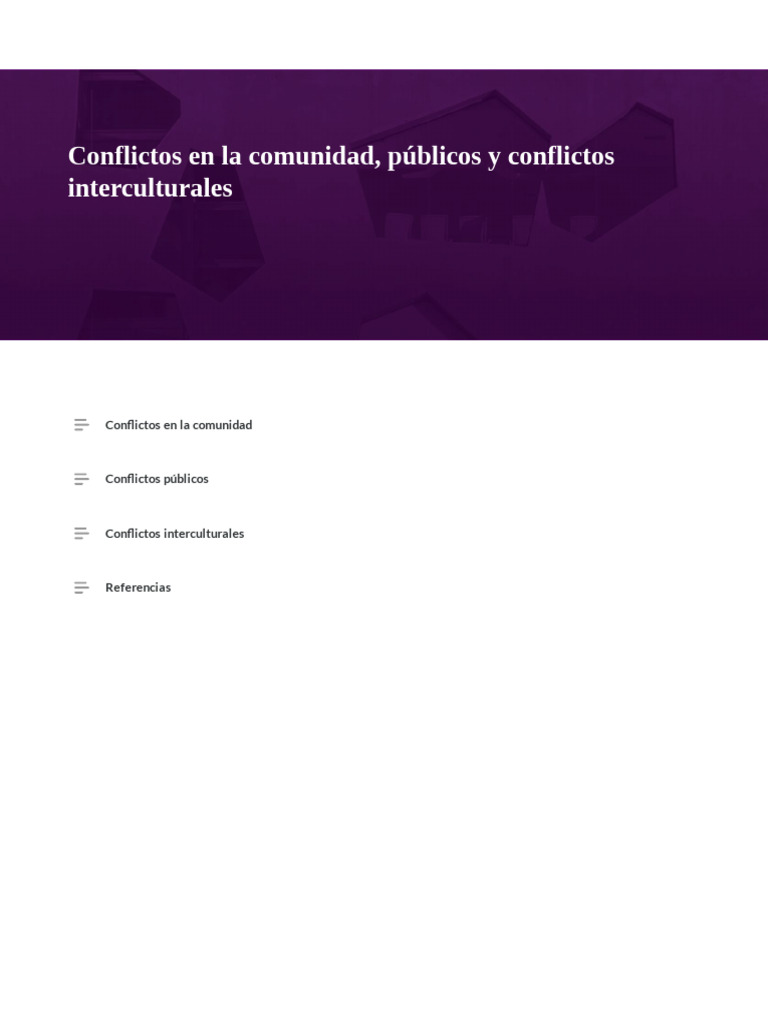 Conflictos en La Comunidad, Púictos Interculturales | PDF | Comunidad ...