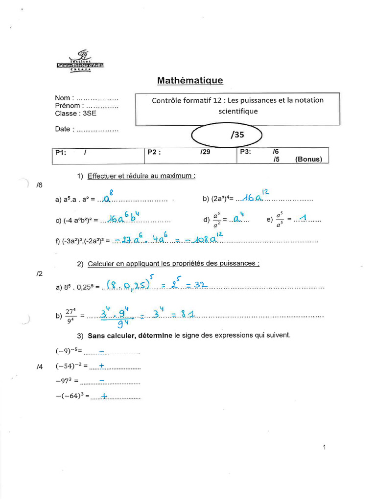 c12 Puissances | PDF