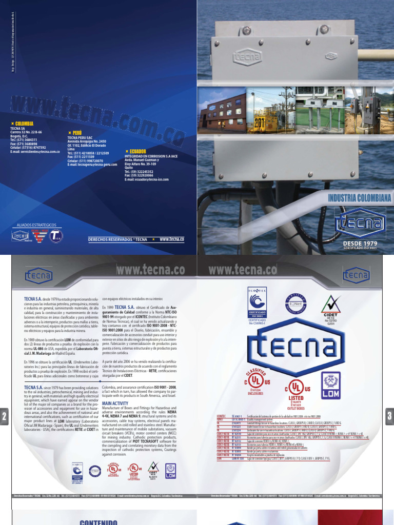 Catálogo TECNA | PDF | Ingeniería | Materiales