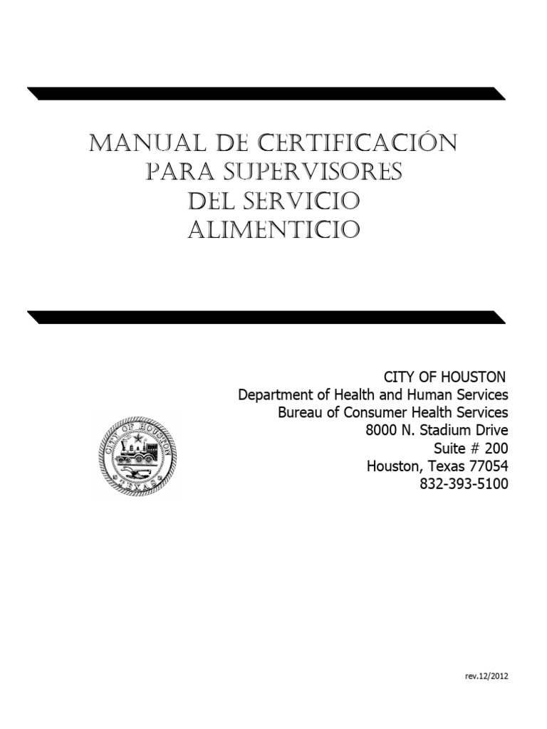 Spanish FSM C Manual 2012 | PDF | Alimentos | Las bacterias