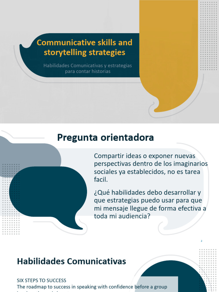 Communicative Skills & Storytelling Strategies | PDF | Communication ...