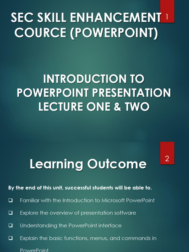 Introduction to Microsoft PowerPoint | PDF | Microsoft Power Point ...
