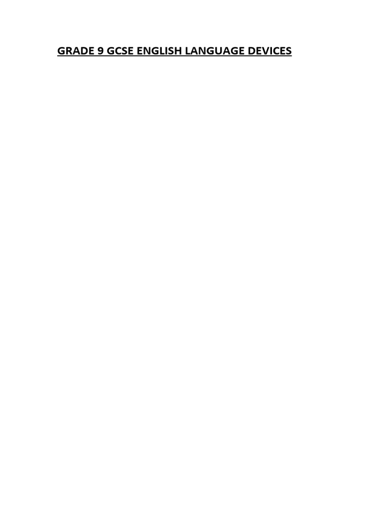 GRADE9ENGLISHLANGUAGEDEVICES PDF Grammar Syntax