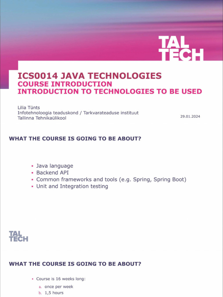 Java Backend Development Course Overview | PDF | Java (Programming ...