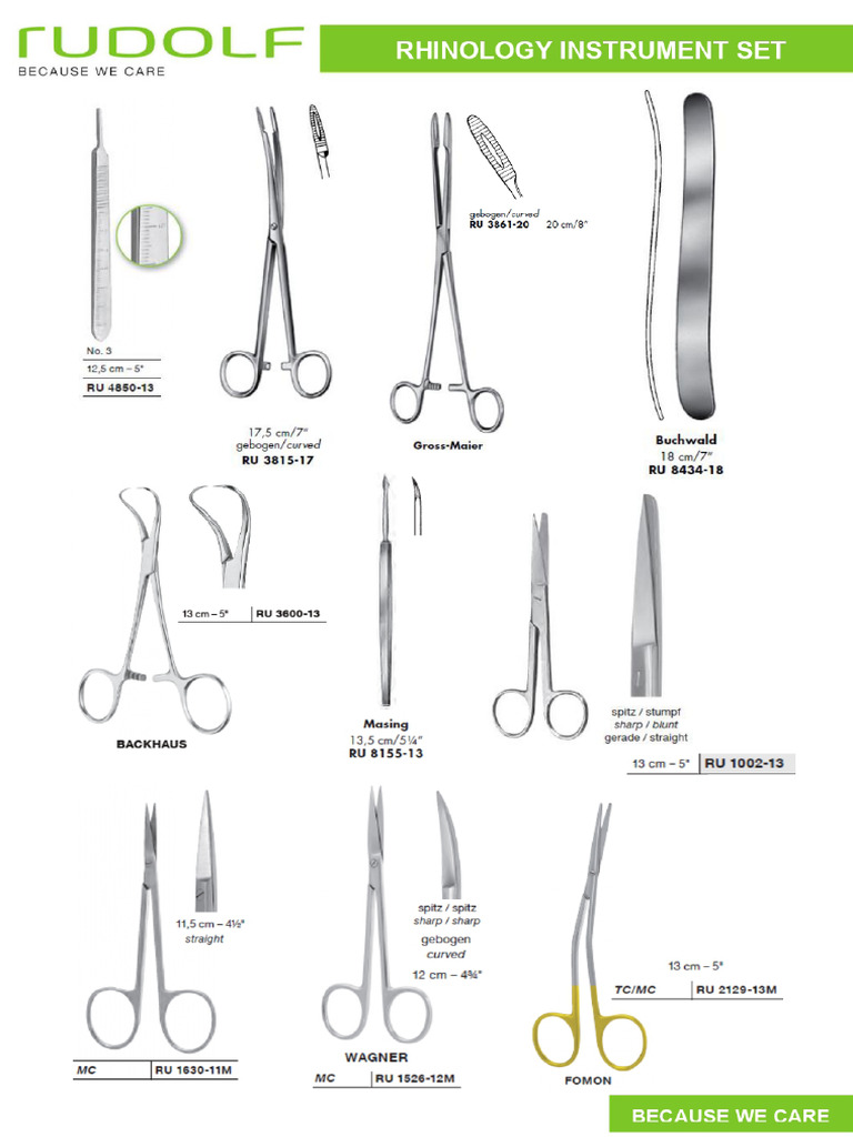 Rhinology Instrument Set | PDF