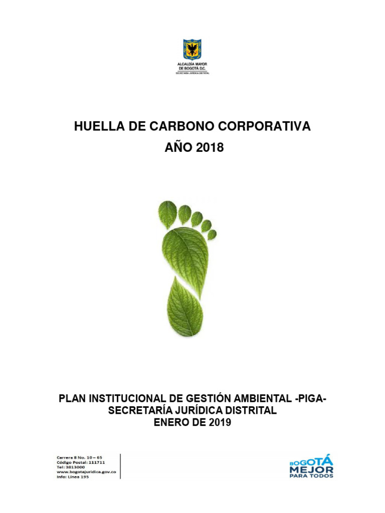 Huella de Carbono 2018: Informe SJD | PDF | Gases de efecto invernadero ...
