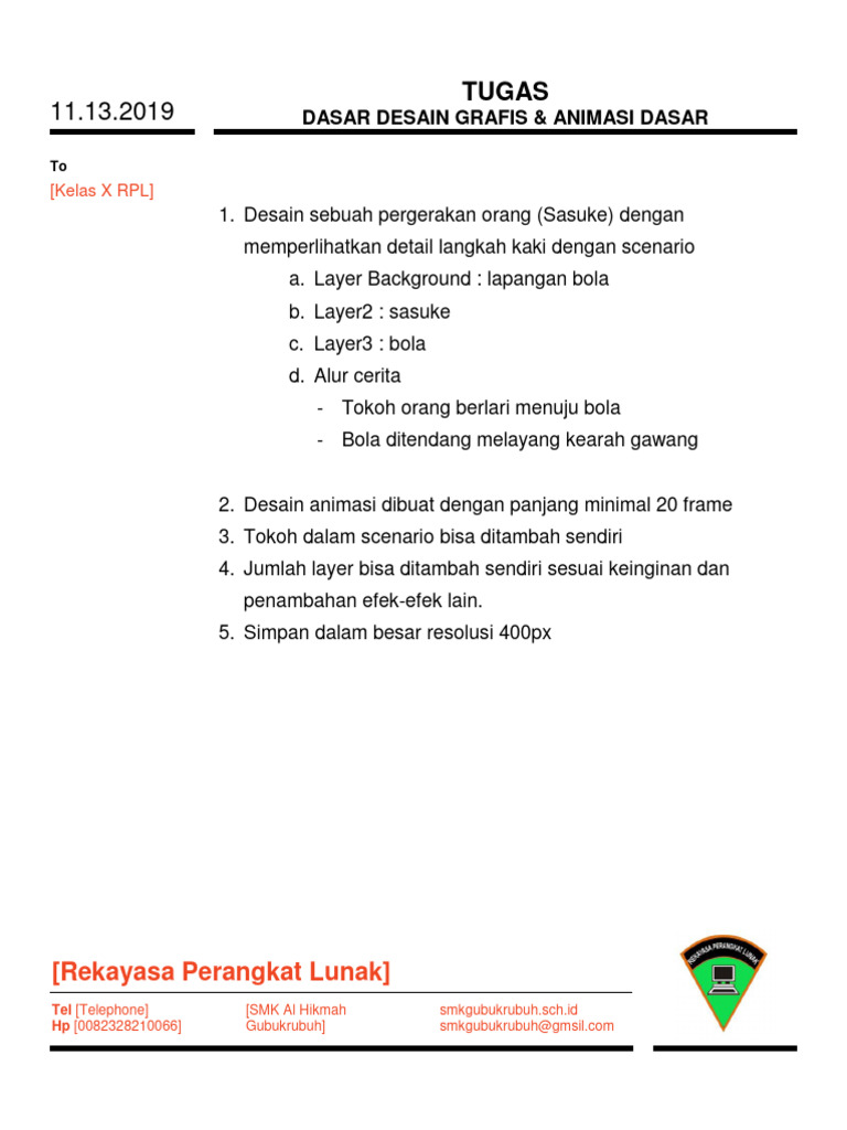 Tugas RPL Dasar Desain Grafis | PDF