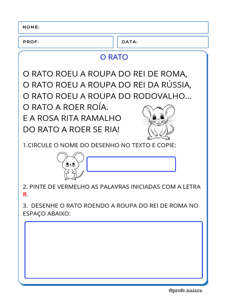 Atividades sobre 