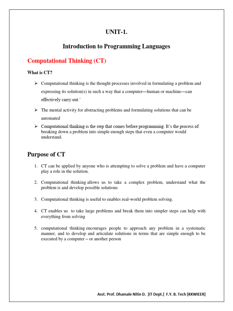 Unit 1 pdf compiler debugging