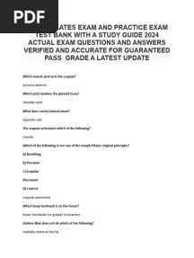 Stott Pilates Exam and Practice Exam Test Bank With A Study Guide 2024 Actual Exam Questions and Answers Verified and Accurate For Guaranteed Pass Grade A Latest Update