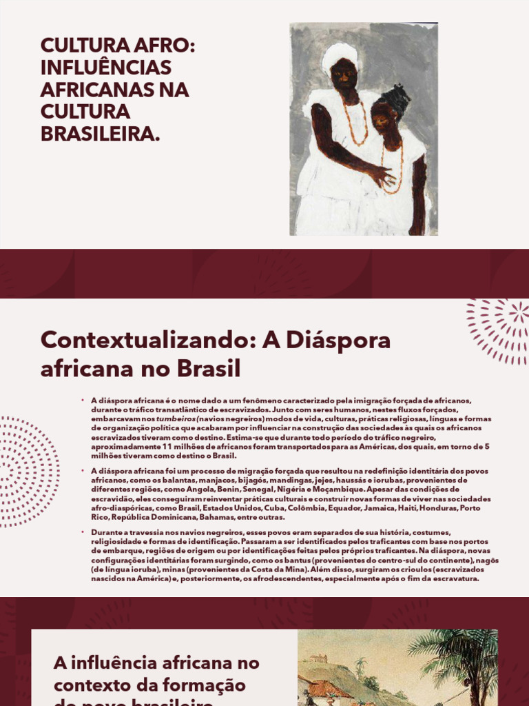 Influência Africana na Cultura Brasileira | PDF
