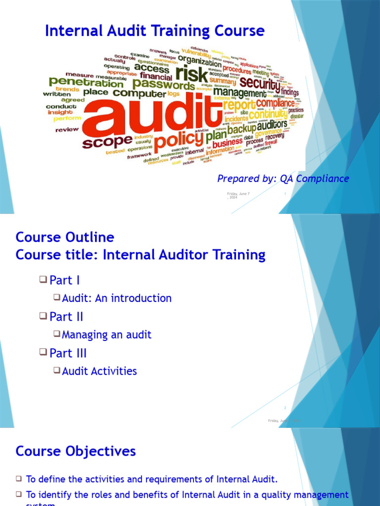 Internal Auditor Training Course Overview | PDF | Audit | Internal Audit