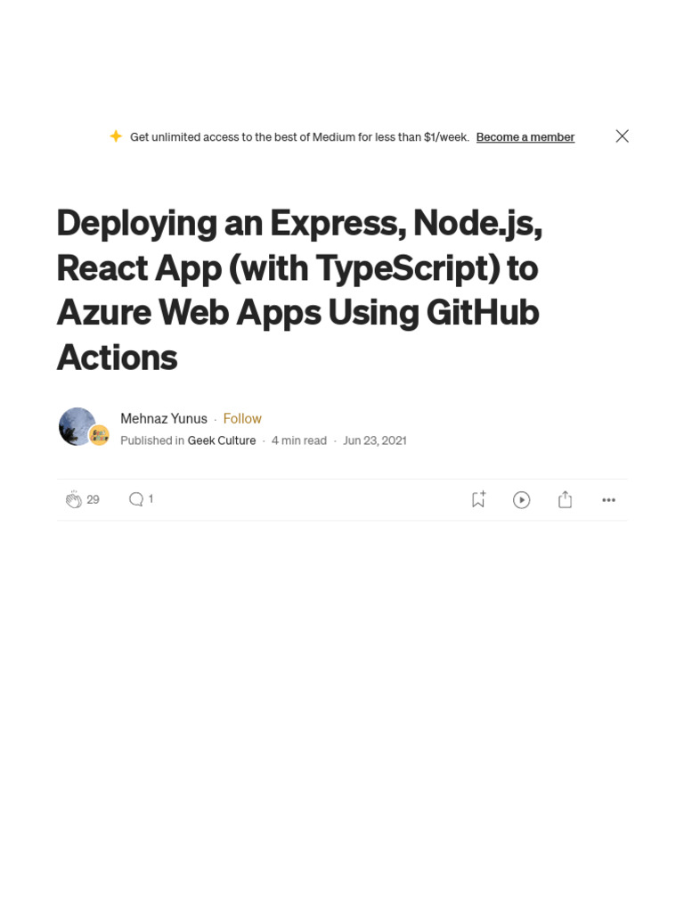 Deploying an Express, Node.js, React App (with TypeScript) to Azure Web ...