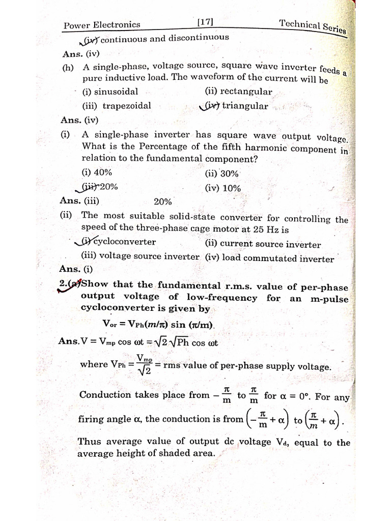 Power electronics pyq 2021 solve pdf