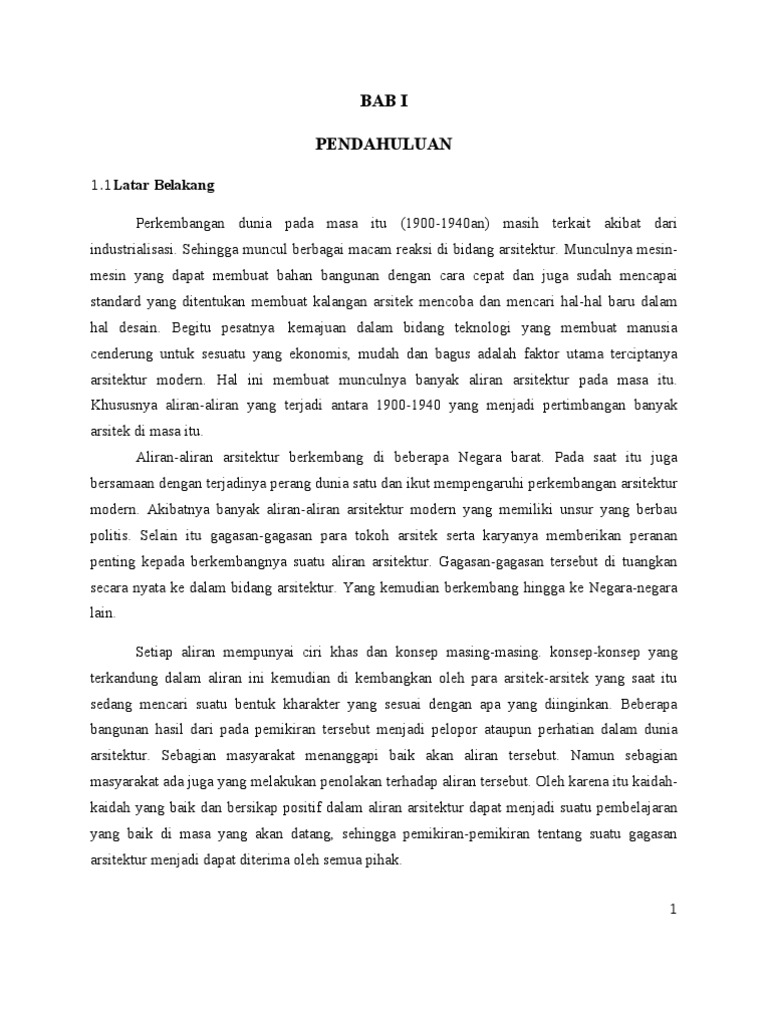 Makalah Arsitektur Modern