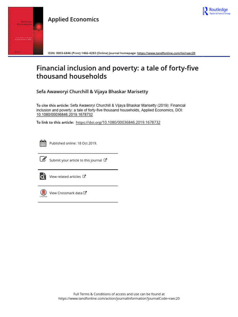 Financial Inclusion's Impact on Poverty | PDF | Financial Inclusion ...