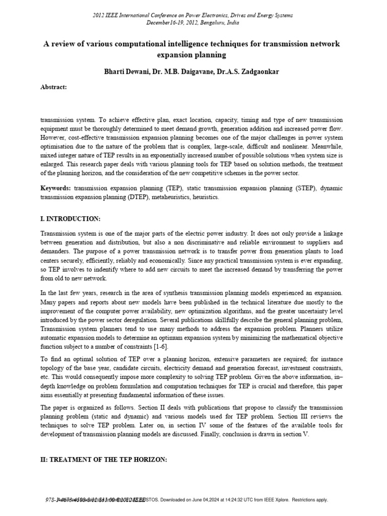 Computational Intelligence in TEP | PDF | Mathematical Optimization ...