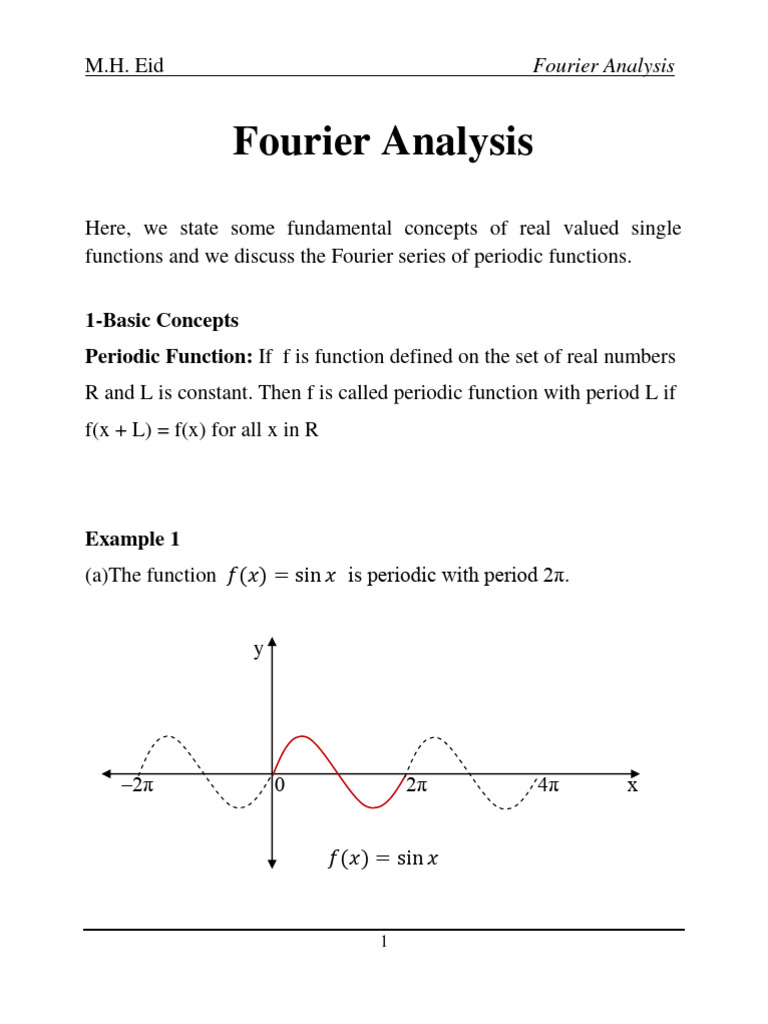 Fourier Series of Periodic Functions | PDF | Fourier Series ...