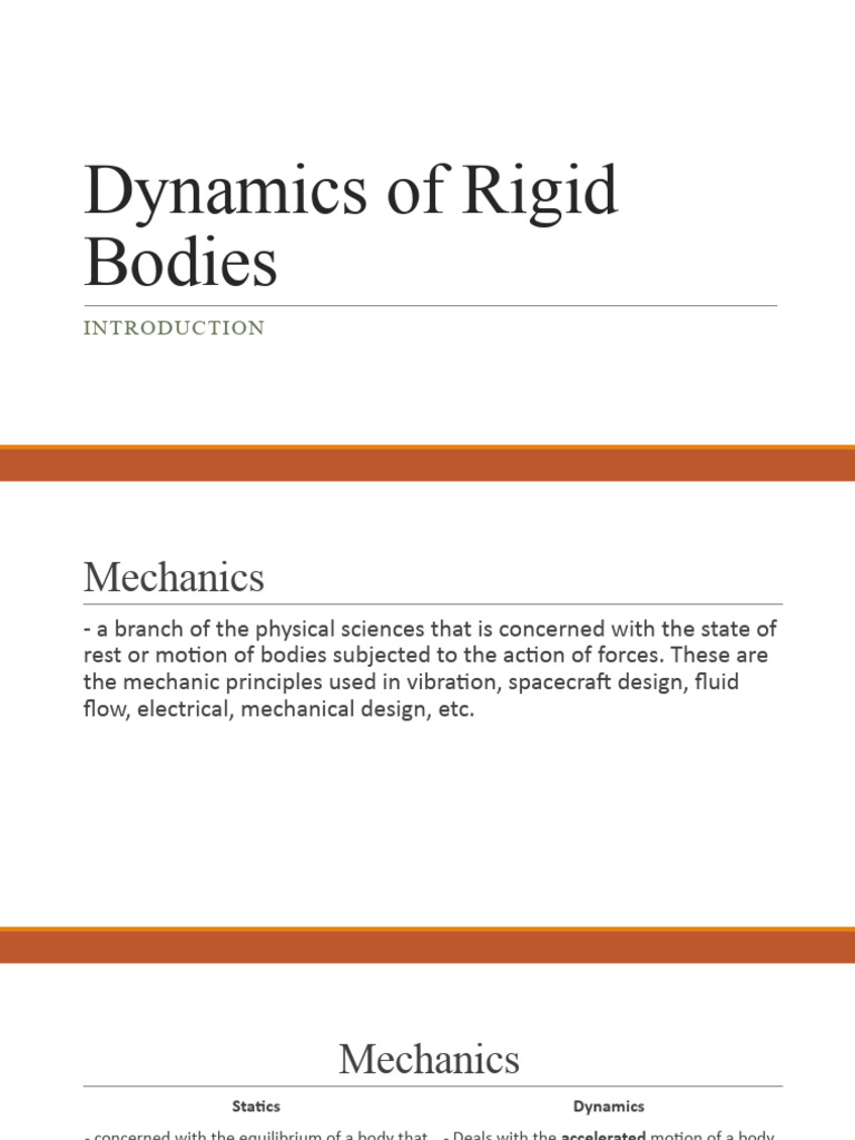 Introduction to dynamic of rigid bodies download free pdf classical